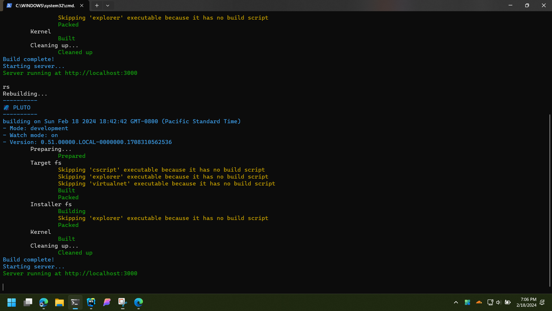 Image of Supernova being built